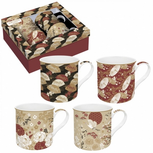 Coffret de 4 mugs kimono - easy life