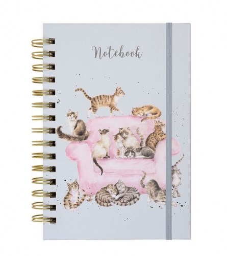 Carnet à spirale chats sur fauteuil - Hannah Dale - wrendale