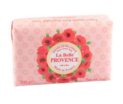 Savon parfumé coquelicots emballage papier - la belle provence