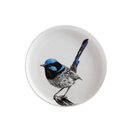 Assiette dessert oiseau fairy wren Marini Ferlazzo