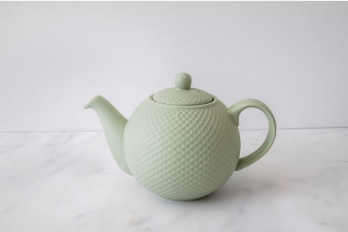 Théière 4 tasses globe vert textured - London pottery