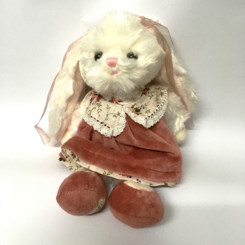 Doudou lapin bella beauty robe rose Bukowski