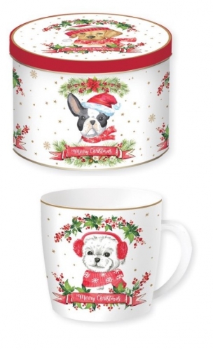Mug christmas dog blanc easy life