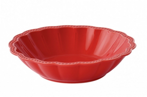 Assiette à soupe elite rouge - easy life