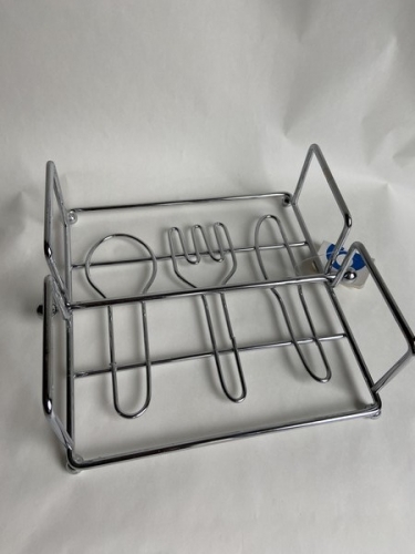 Porte serviette en métal chromé couverts