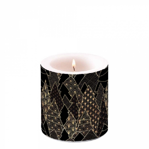 Petite bougie lampion luxury trees black - ambiente