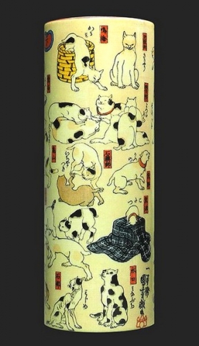Vase Kuniyoshi cats