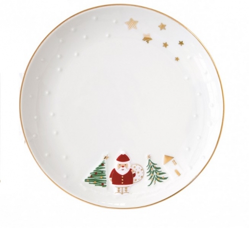 Assiette dessert let it snow pere Noël - easy life