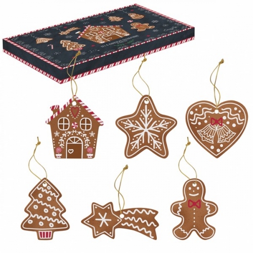 Coffret décorations sapin gingerbread - easy life