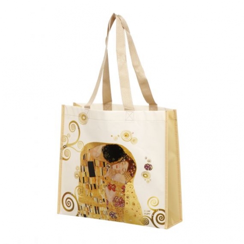 Sac à provisions le baiser de Klimt couleur créme