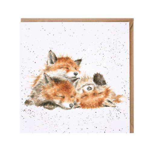 Carte double sieste des renards  Hannah Dale - wrendale