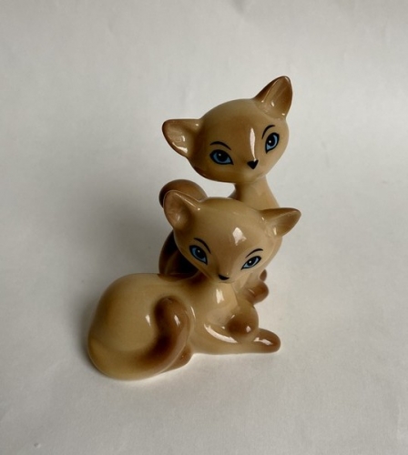 Couple de chats kitty de luxe marron - Goebel