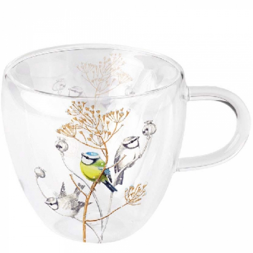 Tasse en verre double paroi sweet little bird - ambiente