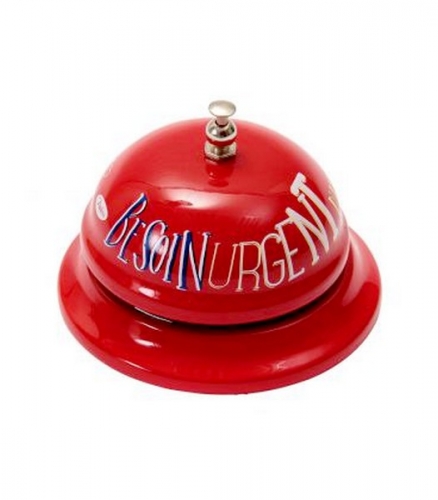 Sonnette de table besoin d'affection rouge - natives déco