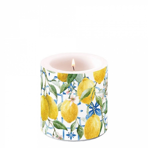 Petite bougie lampion mediterranean lemons - ambiente