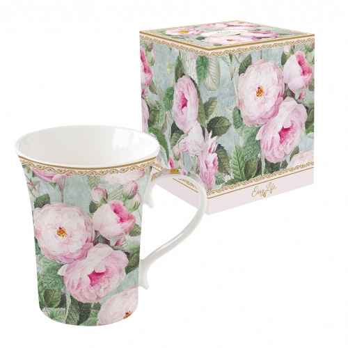 Mug en porcelaine roses in bloom - easy life