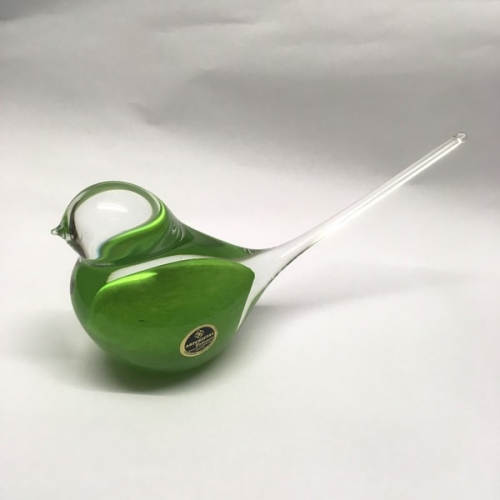 Oiseau cristal de Bohème vert pomme