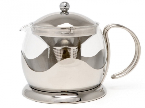 Théière en verre et inox  Izmir- 2 tasses -  la Cafetière