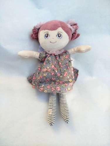 Petite poupée robe fleurs fond gris - Bukowski