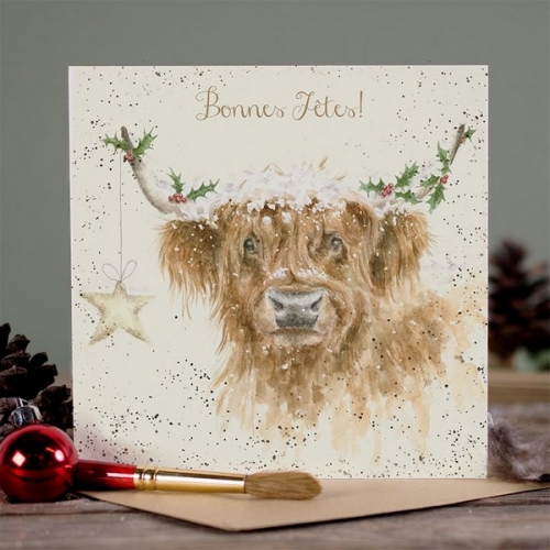 Carte vache bonnes fêtes hannah Dale - wrendale