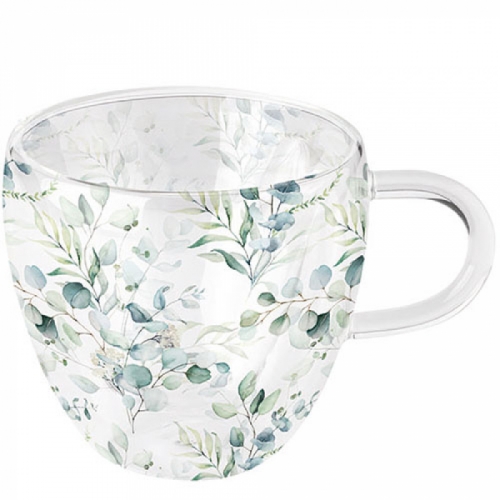 Tasse en verre double paroi eucalyptus - ambiente