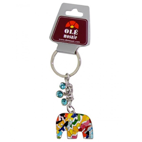Porte clés éléphant olé mosaic