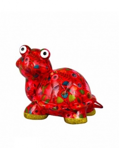 Tirelire tortue zeppy rouge - pomme pidou