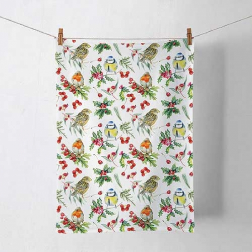 Torchon de cuisine birds in winter - ambiente