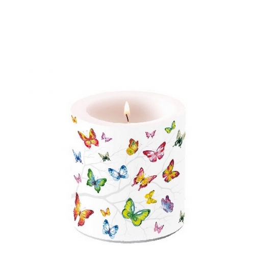 Petite bougie lampion colorful butterflies ambiente