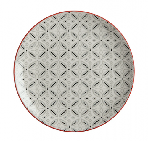 Assiette plate BOHO batik grey - maxwell & Williams