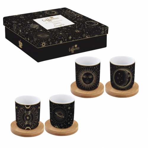 Coffret 4 gobelets café celestial et bambou - easy life