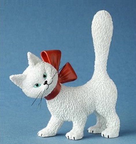 Figurine chat Dubout  minette blanche