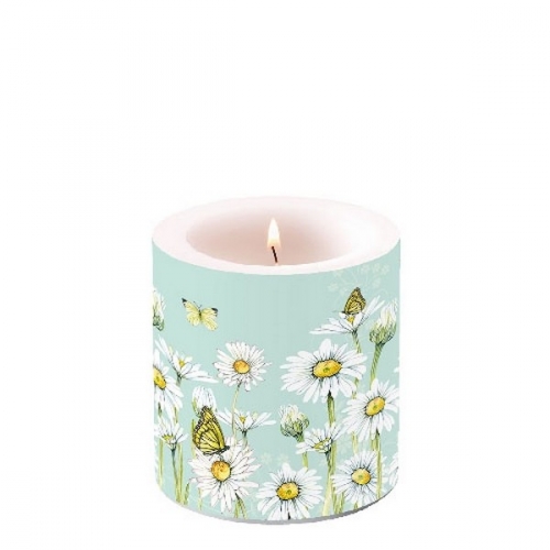 Petite bougie lampion daisy green - Ambiente