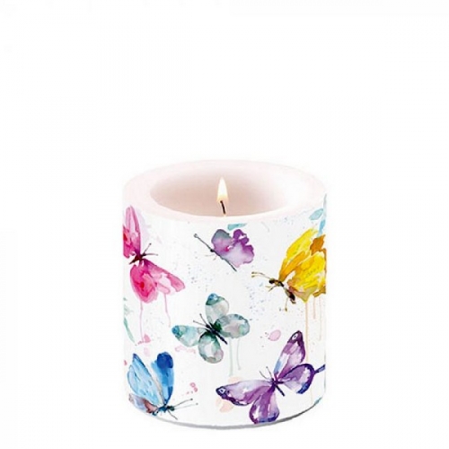 petite bougie butterfly collection white - ambiente