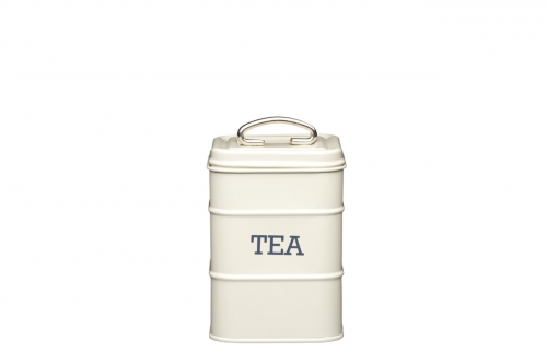 Boite à thé en métal crème living nostalgia