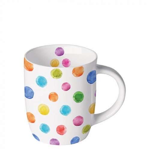 Petit mug polka dots white -ambiente
