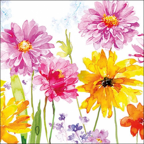 Serviettes en papier fleurs joy - ambiente