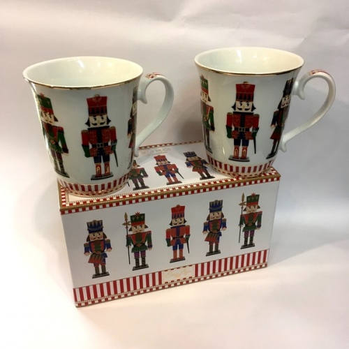 Coffret de 2 mugs en porcelaine nutcracker - easy life