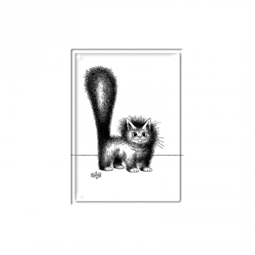 Plaque métal chat mignon - Dubout