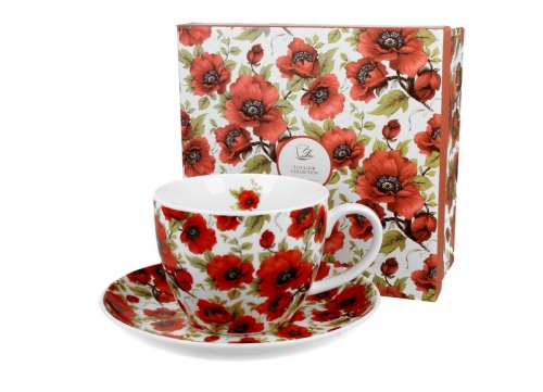 Tasse déjeuner Lina poppies - duo gift