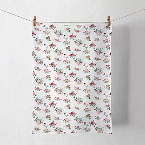 Torchon de cuisine roses Charlotte - ambiente