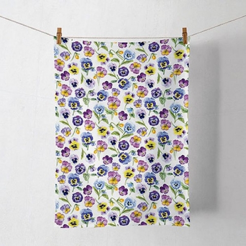 Torchon pansy all over - ambiente
