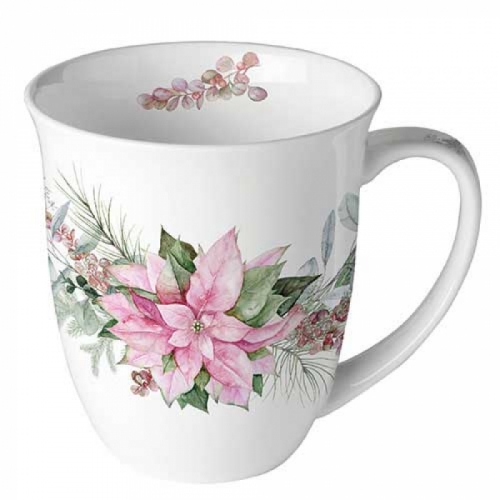 Mug pink poinsettia - ambiente