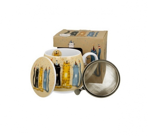 Mug infuseur chats party duo gift