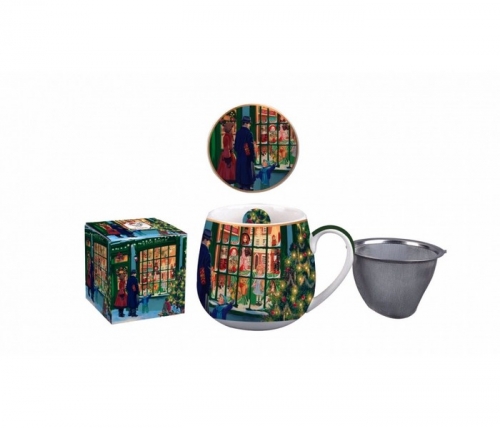 Mug infuseur christmas shop window duo gift