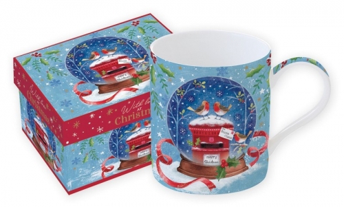 Mug christmas robins with love at christmas easy life