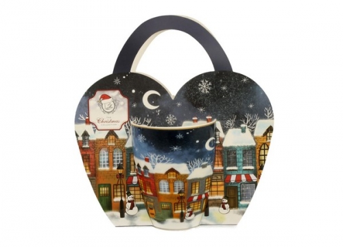 Mug panier papier christmas city - duo gift