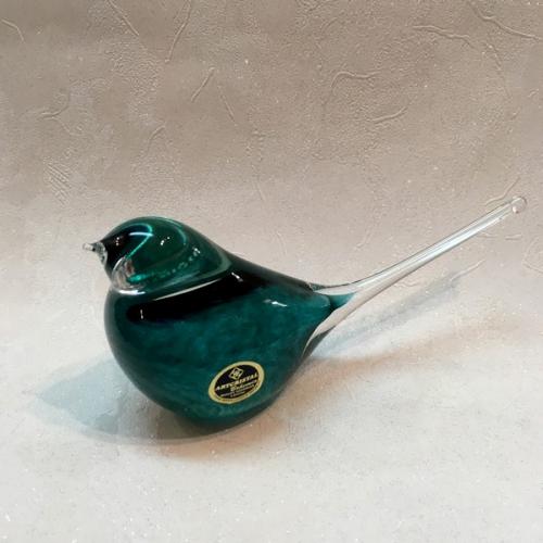 Oiseau cristal de Bohéme - vert d'eau