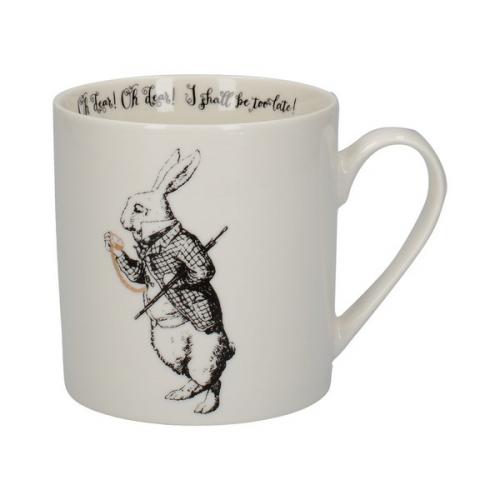 Mug white rabbit Alice in wonderland