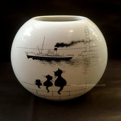 Vase chats Dubout le trio